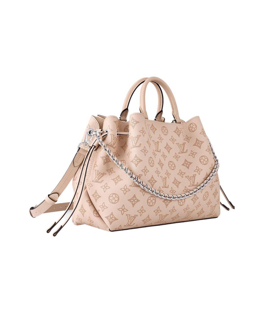 LOUIS VUITTON Бежевая кожаная сумка с короткими ручками, фото 2