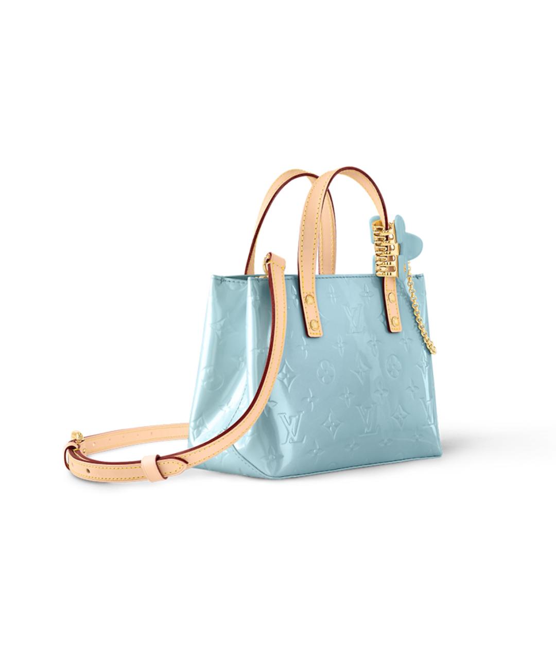 LOUIS VUITTON Голубая кожаная сумка тоут, фото 2