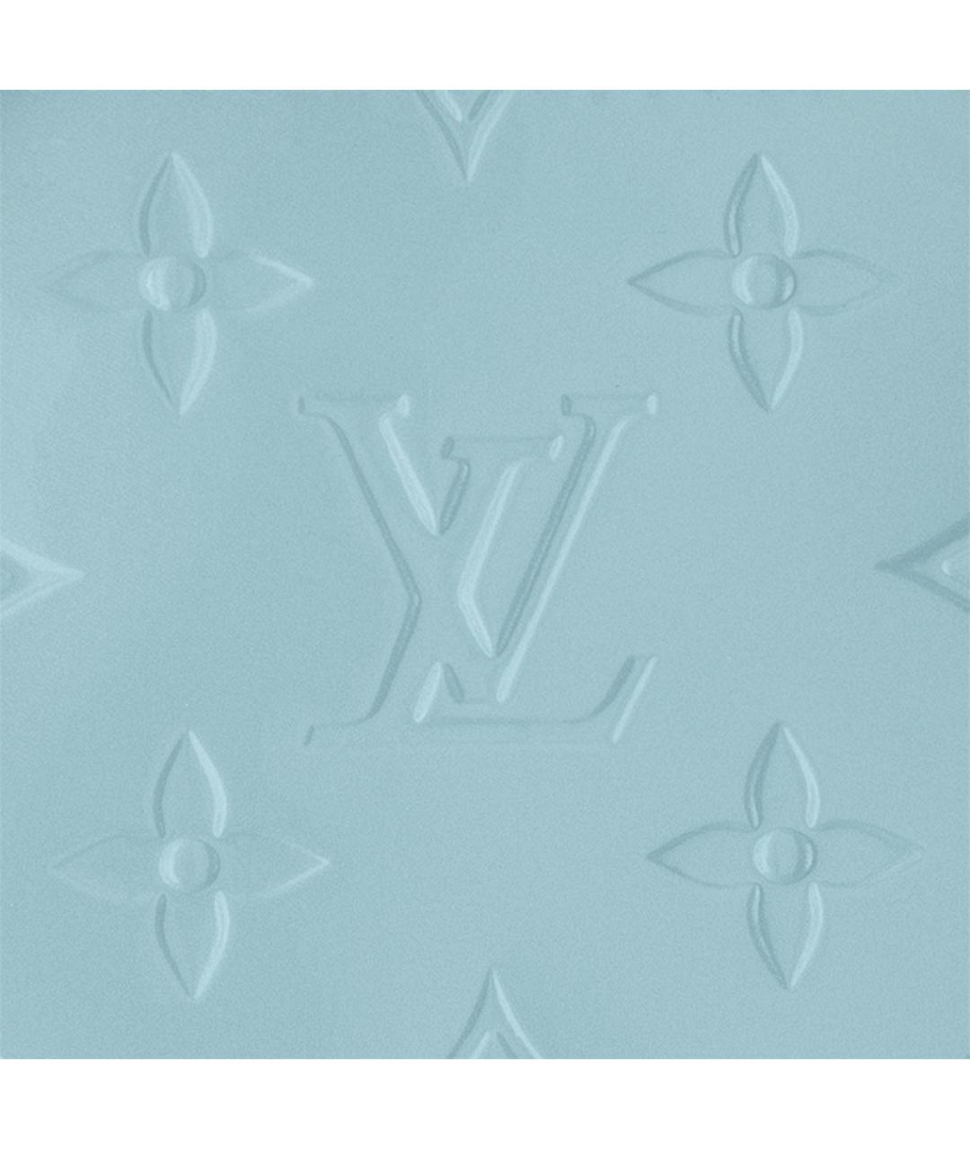 LOUIS VUITTON Голубая кожаная сумка тоут, фото 6