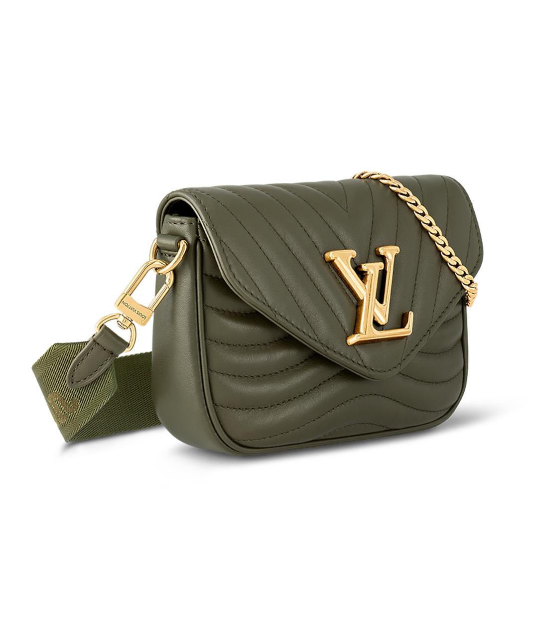 LOUIS VUITTON Хаки кожаная сумка через плечо, фото 2