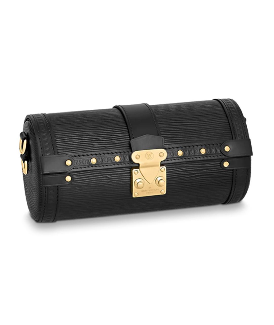 LOUIS VUITTON Черная кожаная сумка через плечо, фото 2