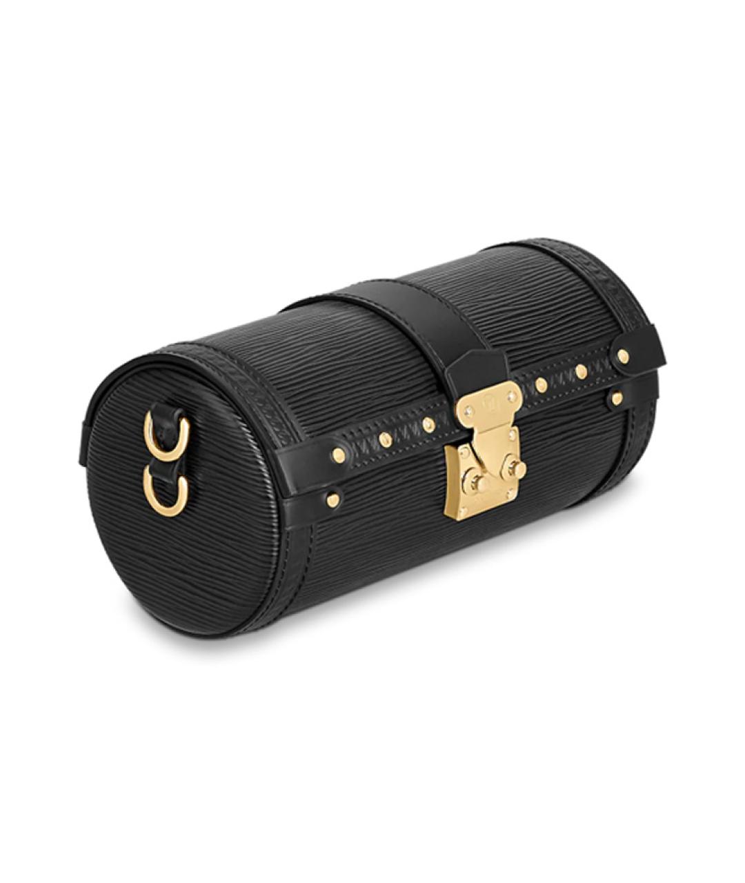 LOUIS VUITTON Черная кожаная сумка через плечо, фото 3