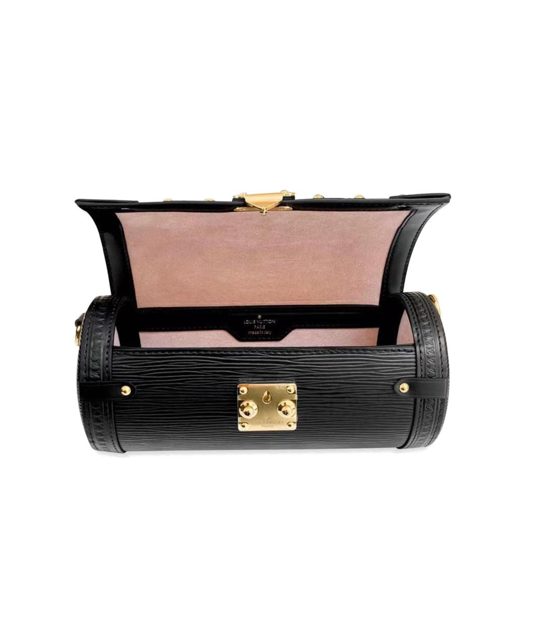 LOUIS VUITTON Черная кожаная сумка через плечо, фото 5