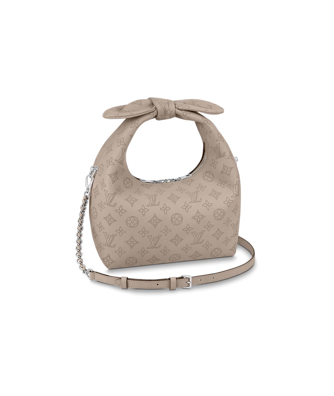 LOUIS VUITTON Бежевая кожаная сумка с короткими ручками, фото 1