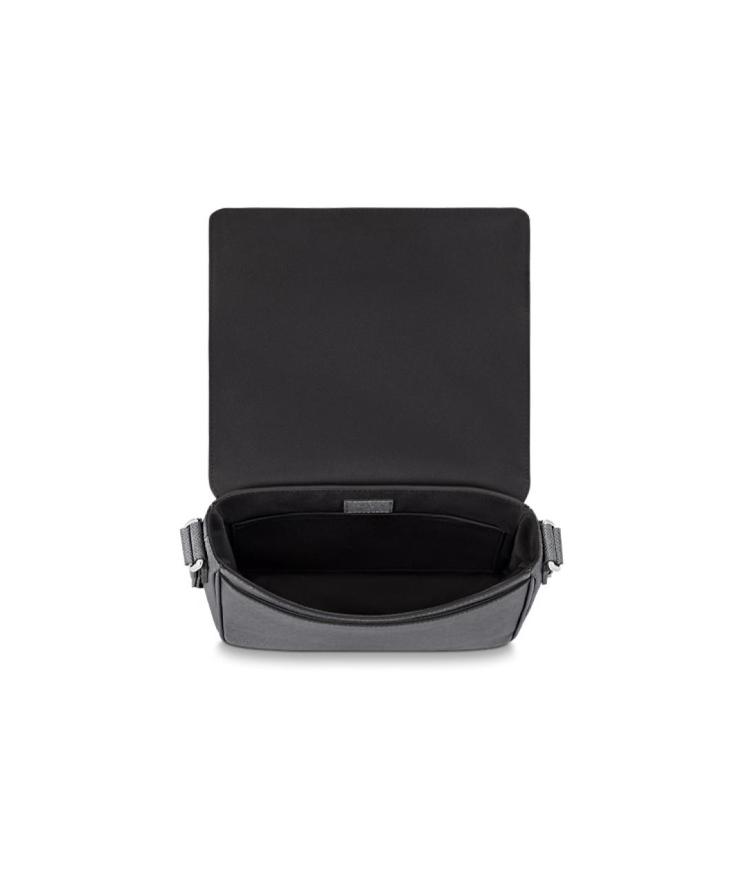 LOUIS VUITTON Серая кожаная сумка на плечо, фото 4