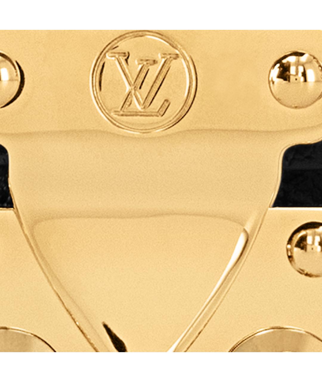 LOUIS VUITTON Черная кожаная сумка через плечо, фото 6