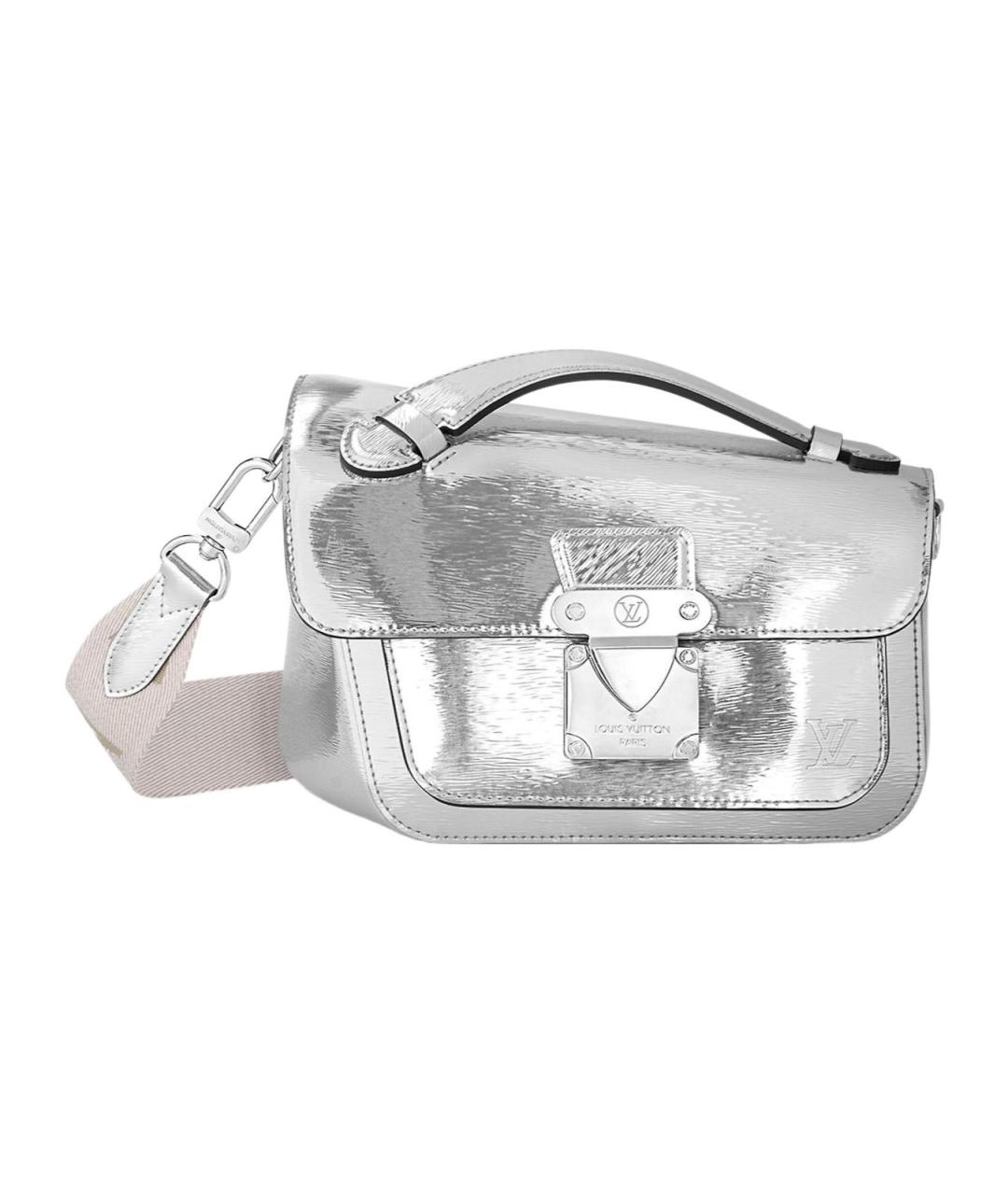 LOUIS VUITTON Серебряная кожаная сумка на плечо, фото 1