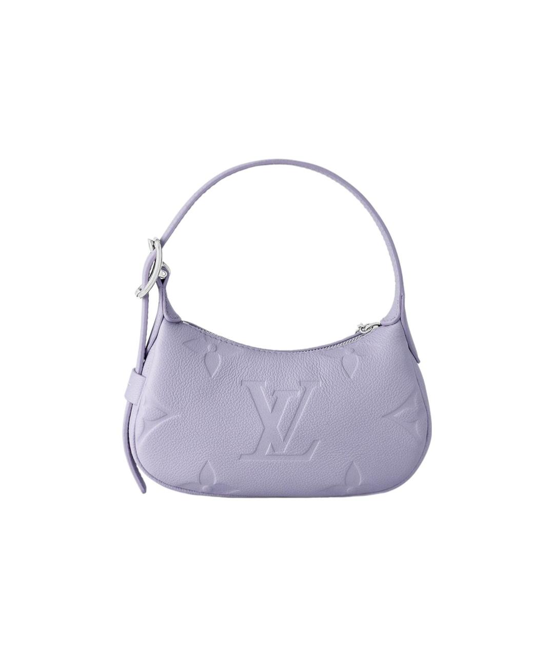 LOUIS VUITTON Фиолетовая кожаная сумка с короткими ручками, фото 3