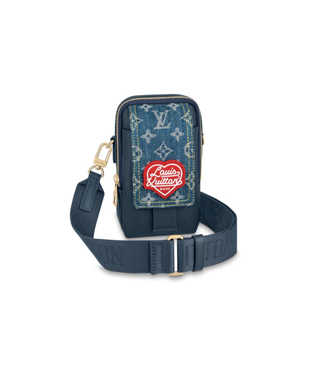 LOUIS VUITTON Синяя деним сумка на плечо, фото 1