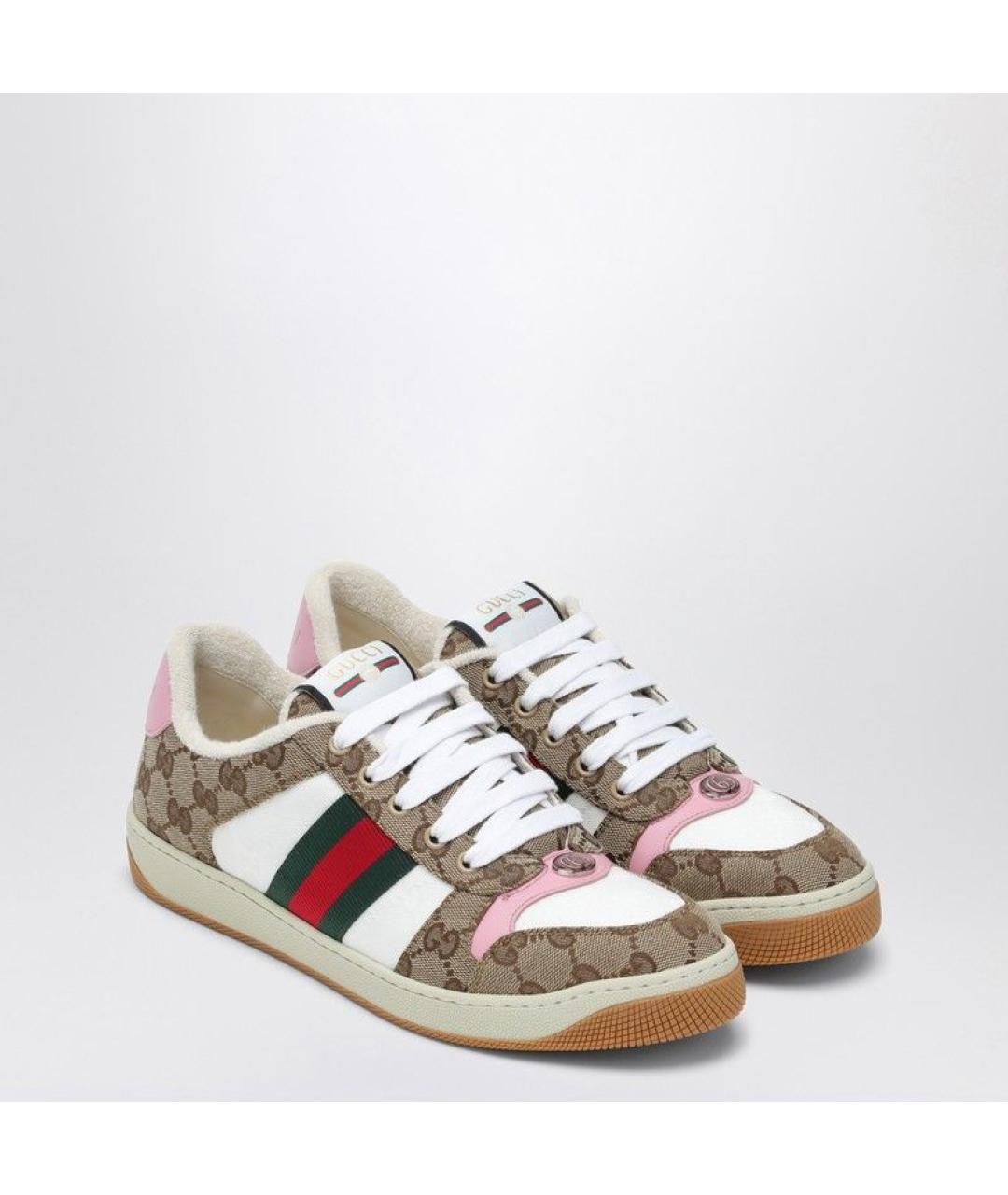 GUCCI Бежевые кеды, фото 6