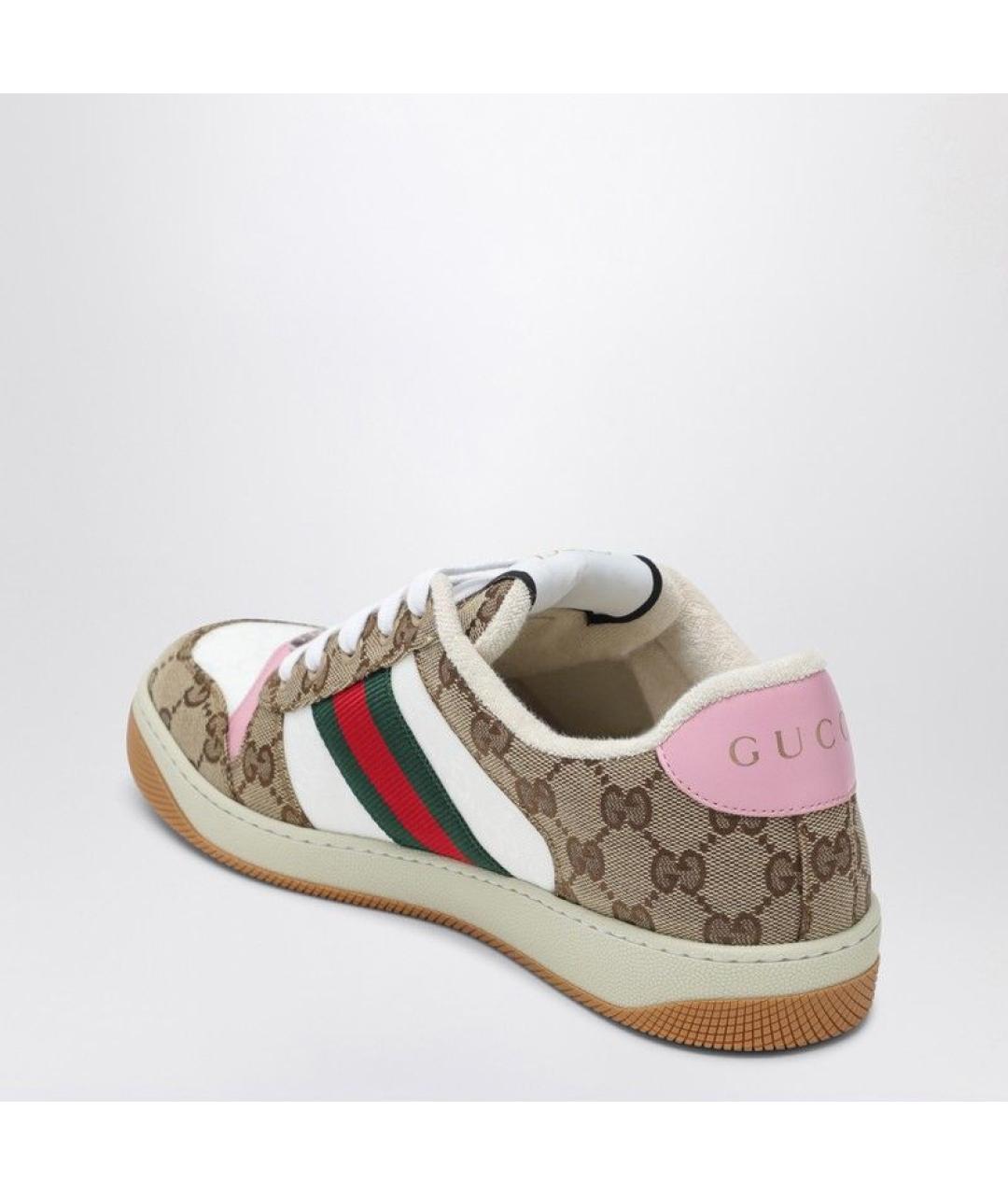 GUCCI Бежевые кеды, фото 2