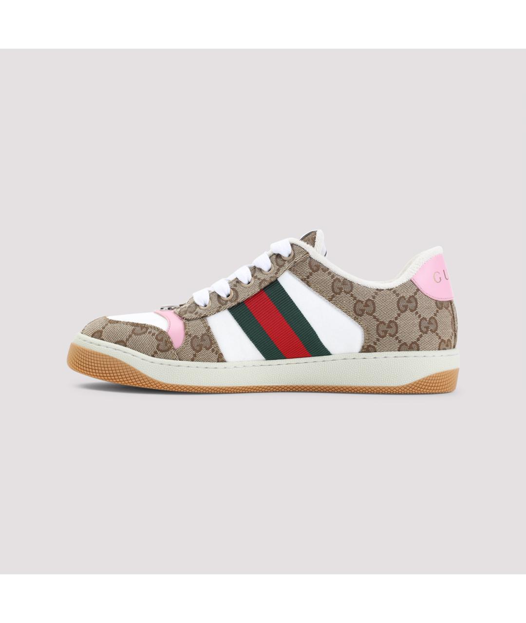 GUCCI Бежевые кеды, фото 3