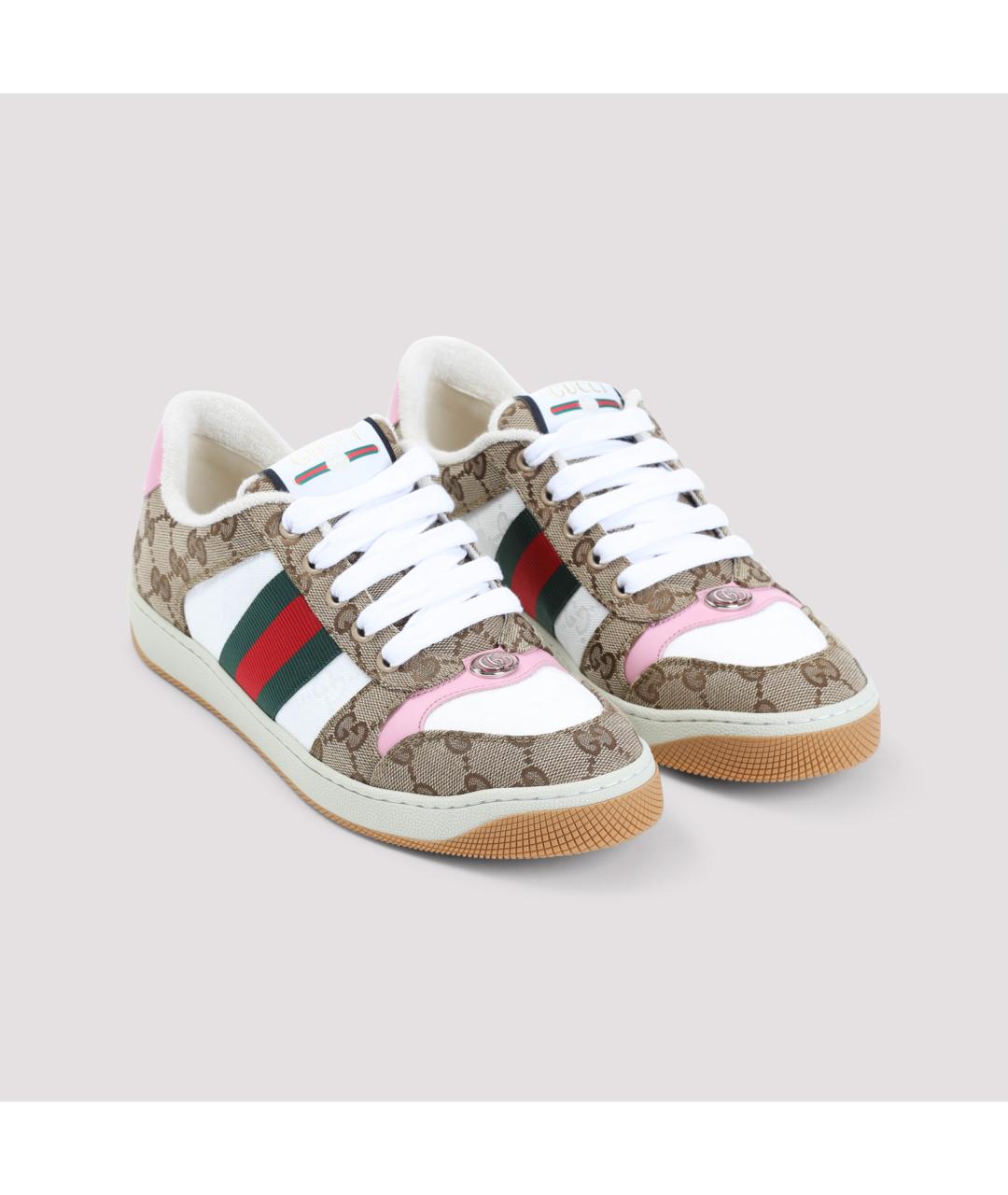 GUCCI Бежевые кеды, фото 4
