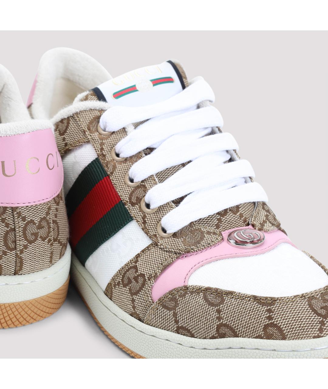 GUCCI Бежевые кеды, фото 5