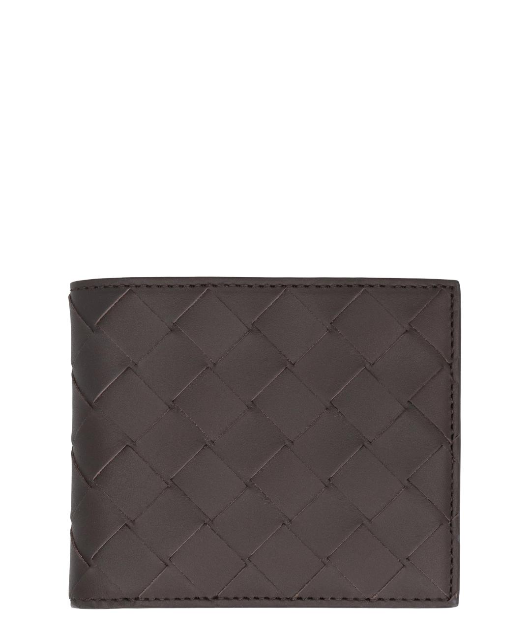 BOTTEGA VENETA Коричневый кожаный кошелек, фото 1