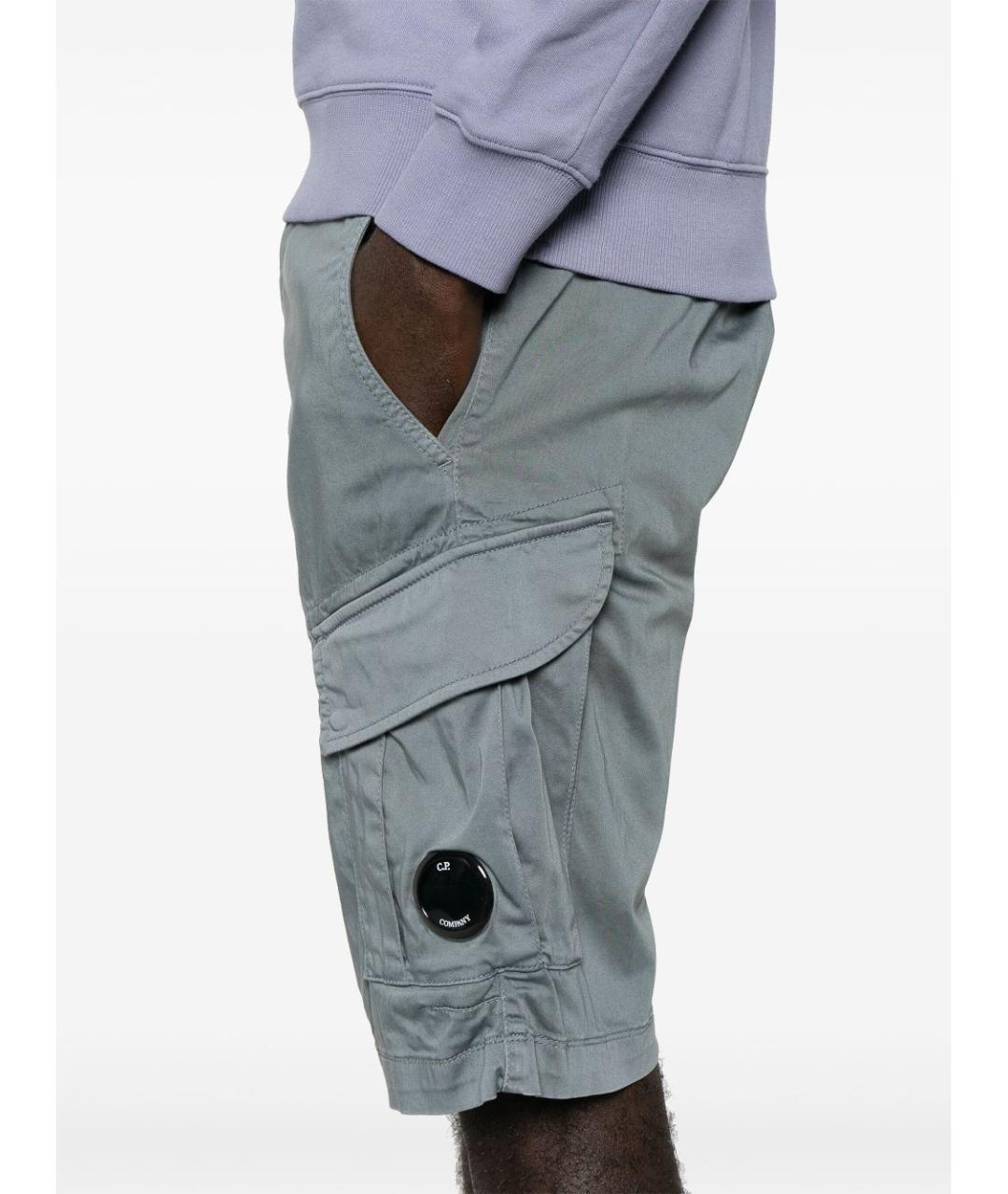 CP COMPANY Бирюзовые хлопковые шорты, фото 5