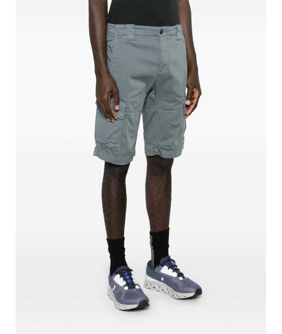 CP COMPANY Бирюзовые хлопковые шорты, фото 3