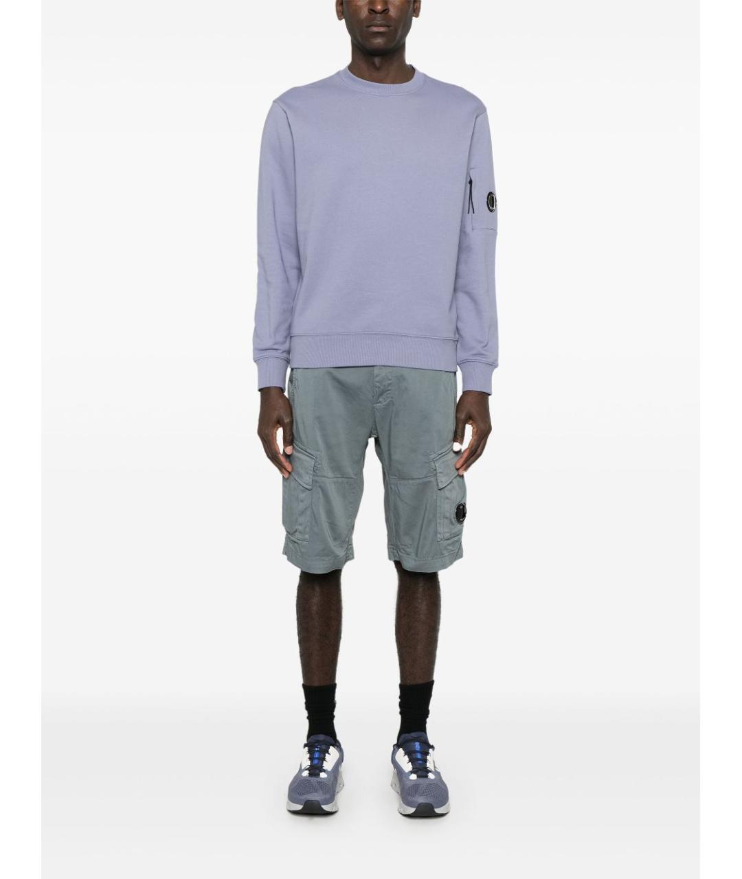 CP COMPANY Бирюзовые хлопковые шорты, фото 2