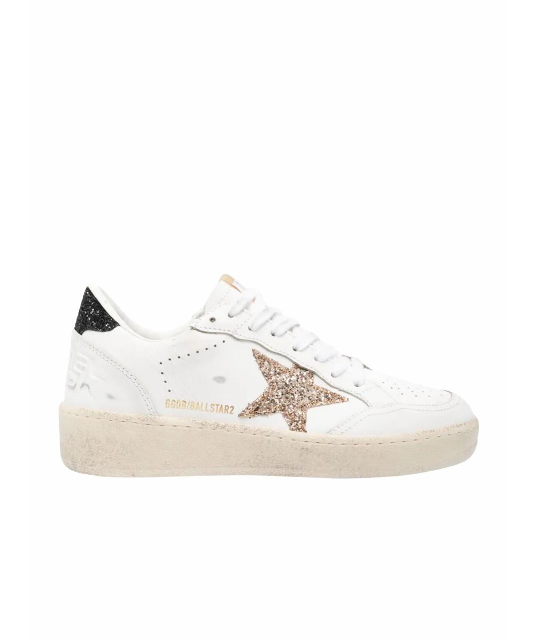 GOLDEN GOOSE DELUXE BRAND Белые кожаные кеды, фото 1