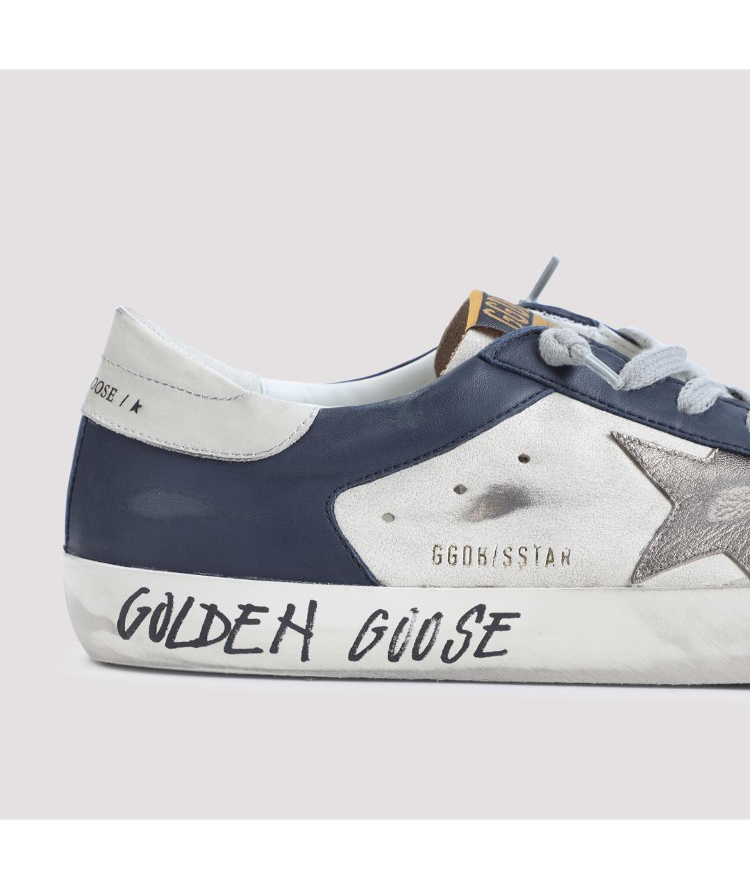 GOLDEN GOOSE DELUXE BRAND Белые кожаные низкие кроссовки / кеды, фото 5