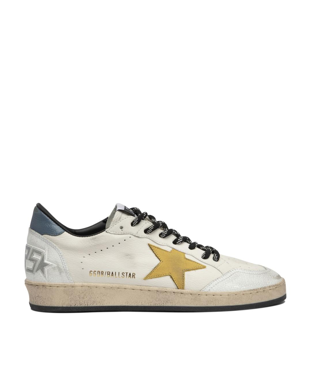 GOLDEN GOOSE DELUXE BRAND Белые кожаные низкие кроссовки / кеды, фото 2