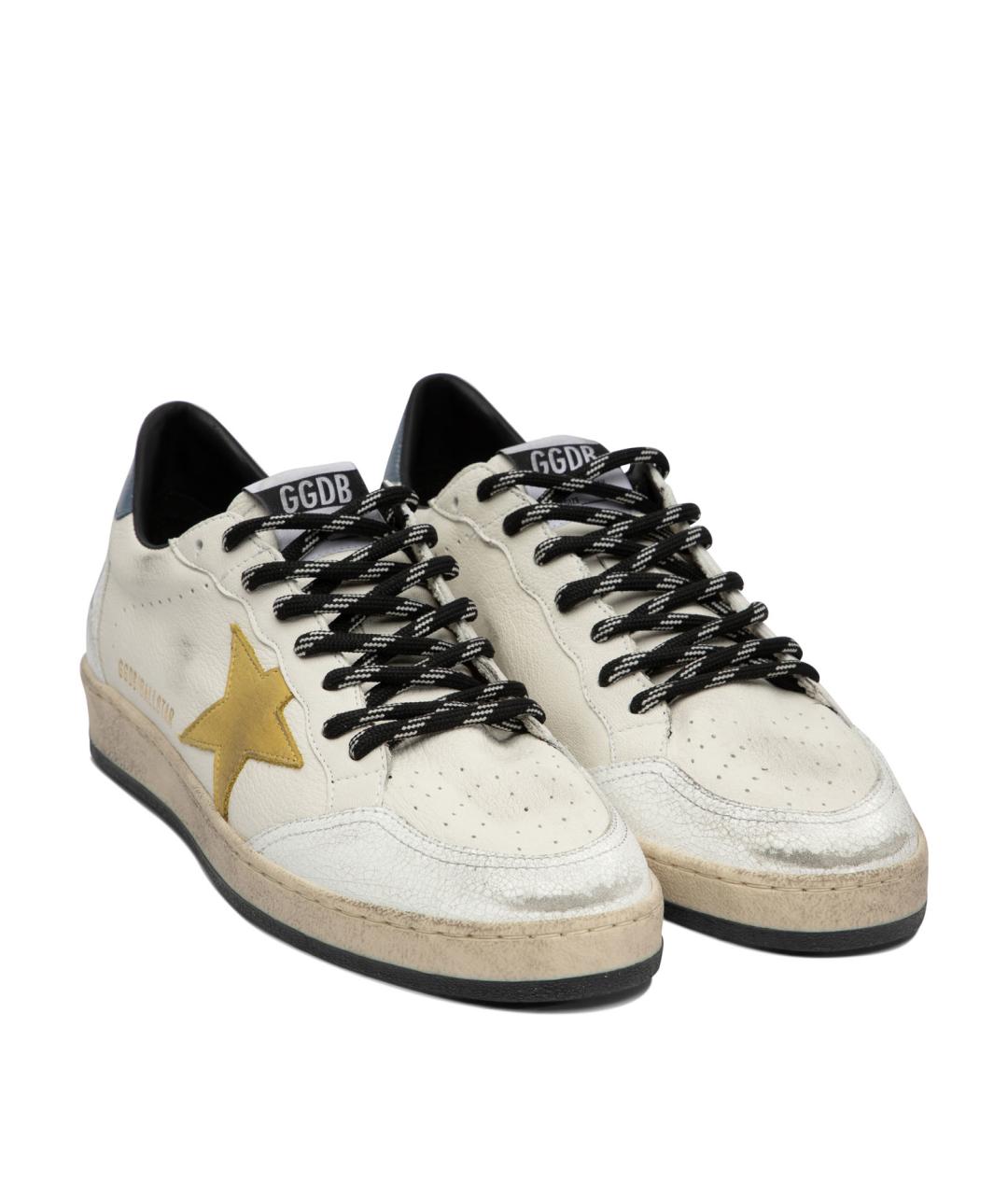 GOLDEN GOOSE DELUXE BRAND Белые кожаные низкие кроссовки / кеды, фото 4