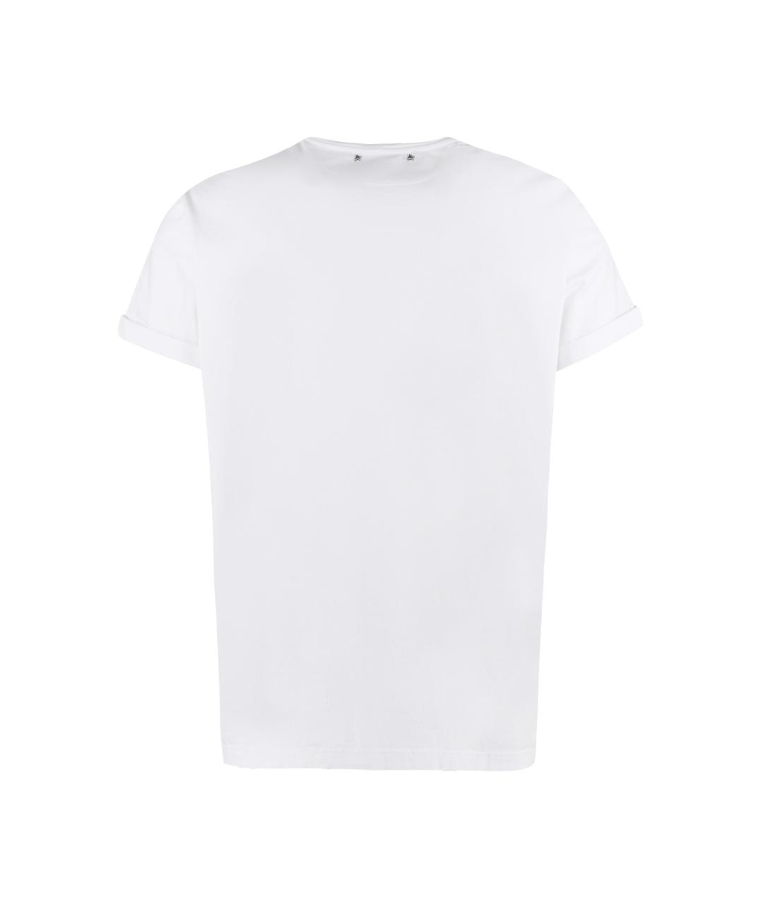 GOLDEN GOOSE DELUXE BRAND Белая хлопковая футболка, фото 2
