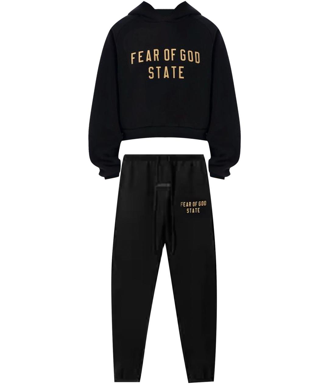 FEAR OF GOD ESSENTIALS Черный хлопковый спортивный костюм, фото 1