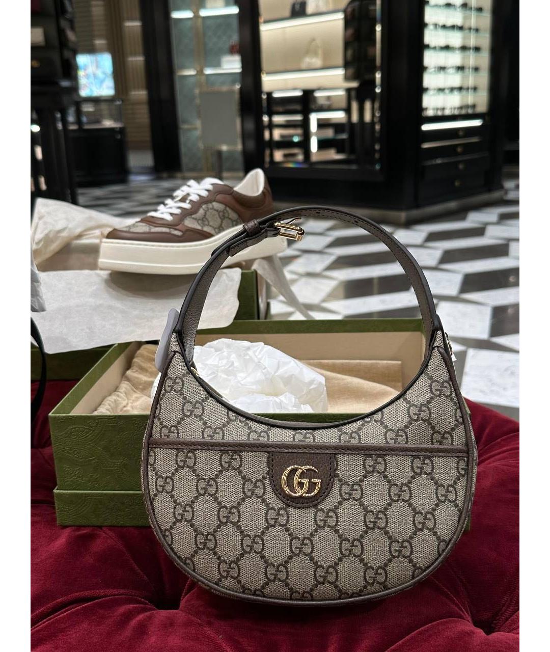 GUCCI Бежевая сумка с короткими ручками, фото 4