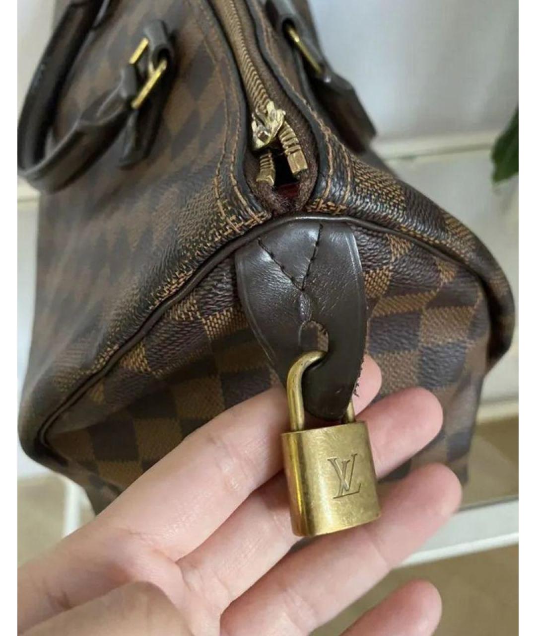 LOUIS VUITTON Коричневая сумка с короткими ручками, фото 5