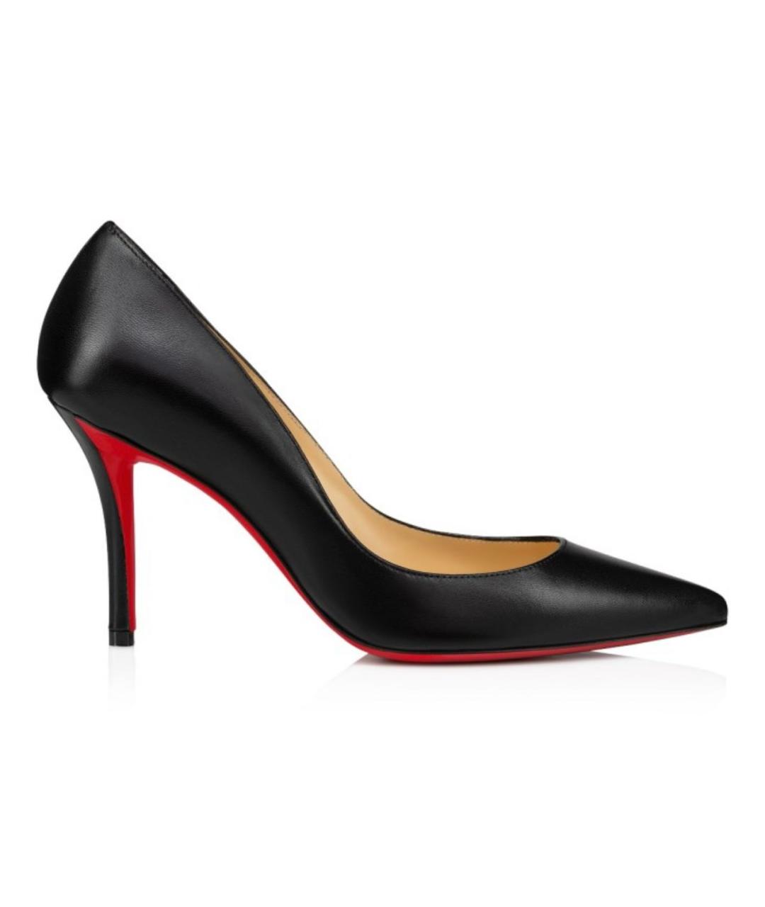 CHRISTIAN LOUBOUTIN Черные кожаные туфли, фото 1