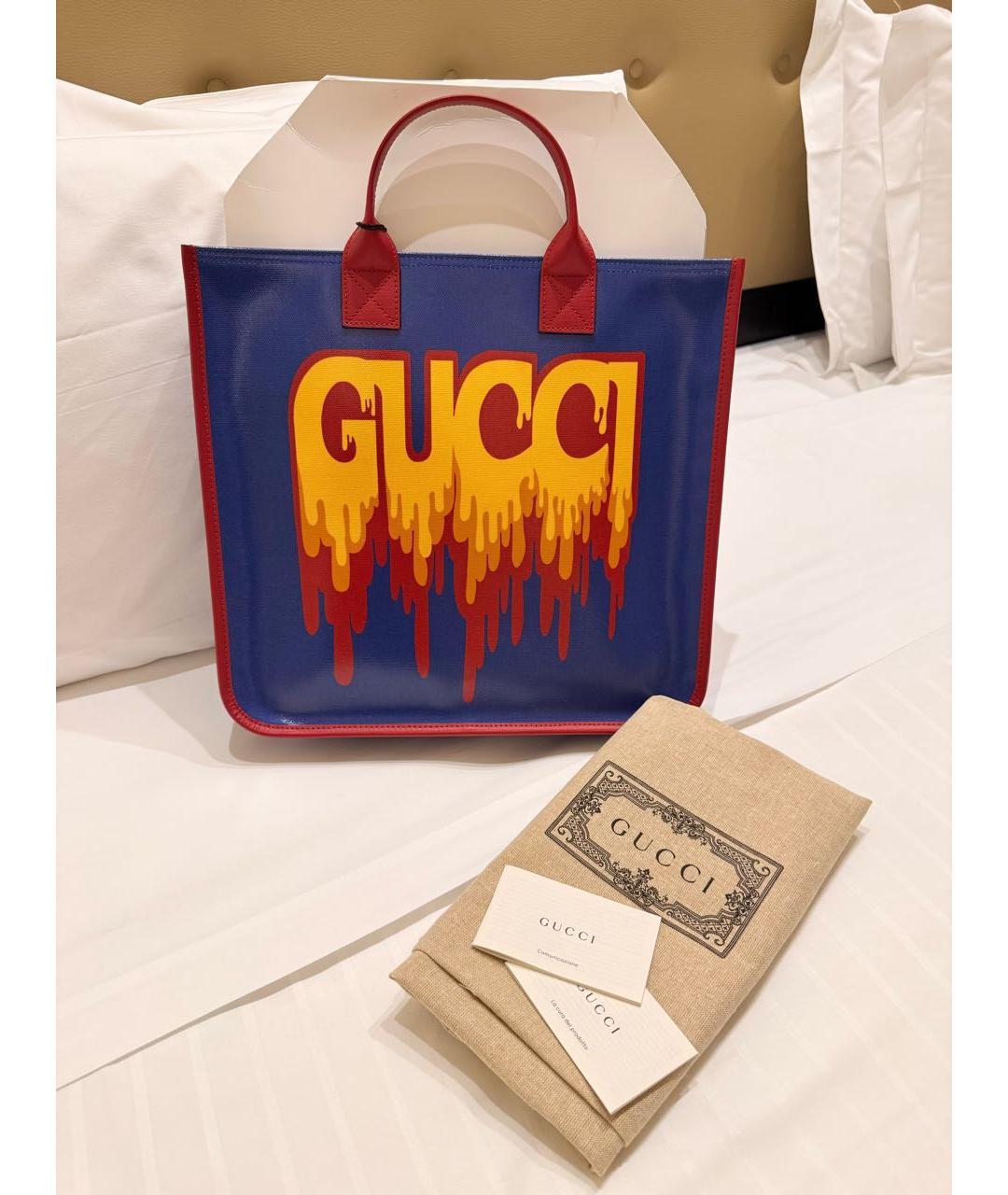 GUCCI Синяя сумка тоут, фото 4