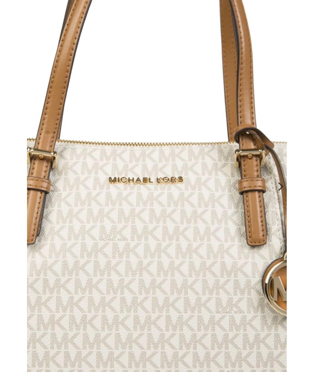 MICHAEL KORS Белая сумка тоут, фото 4