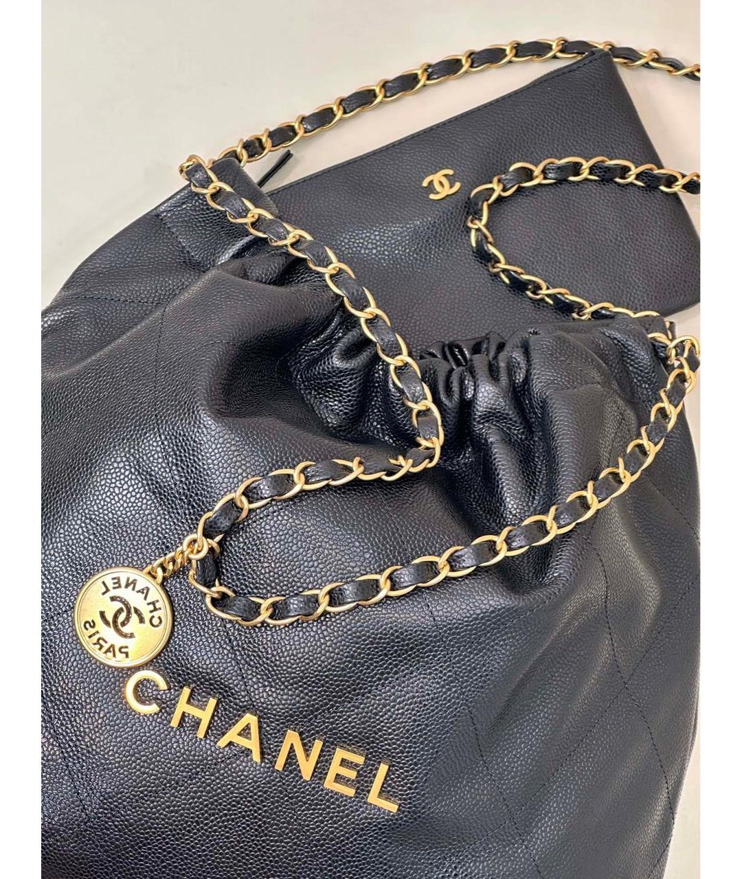 CHANEL Черная кожаная сумка через плечо, фото 4