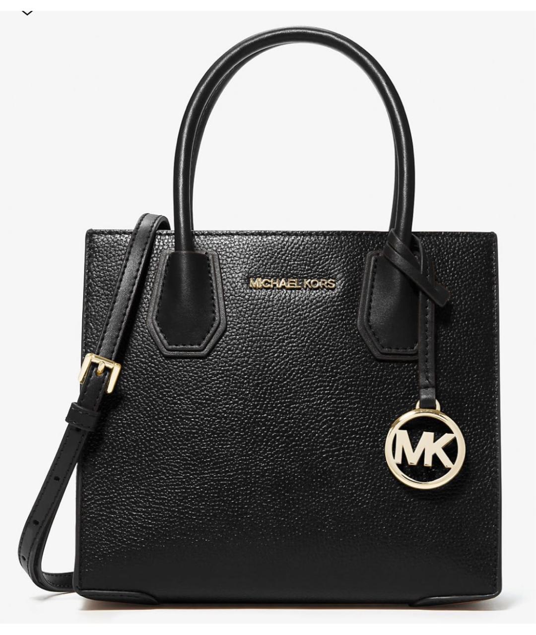 MICHAEL KORS Черная кожаная сумка с короткими ручками, фото 7