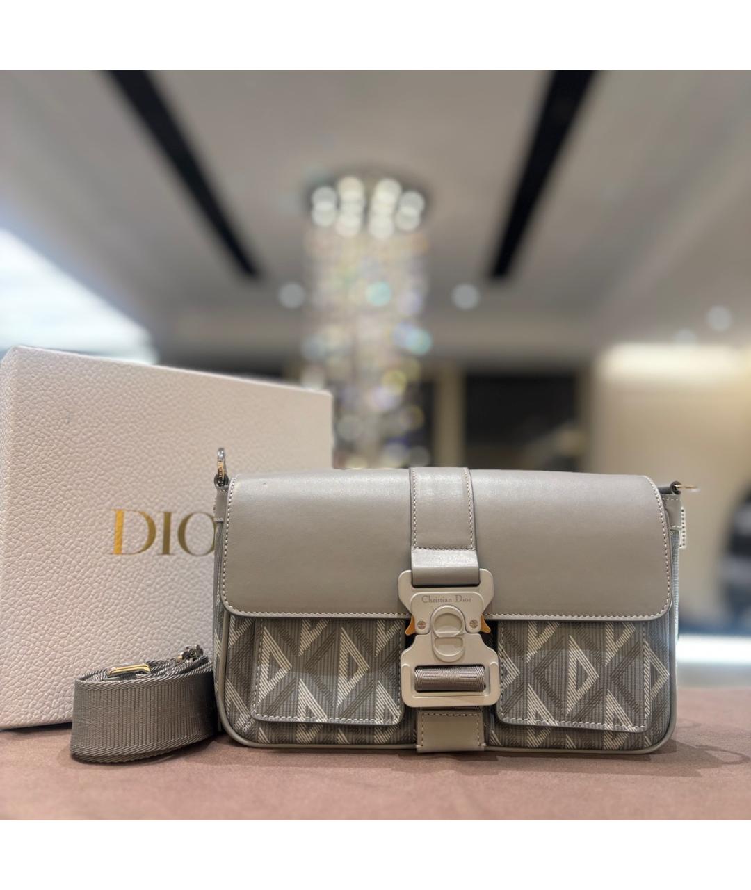 BABY DIOR Серая сумка через плечо из искусственной кожи, фото 3