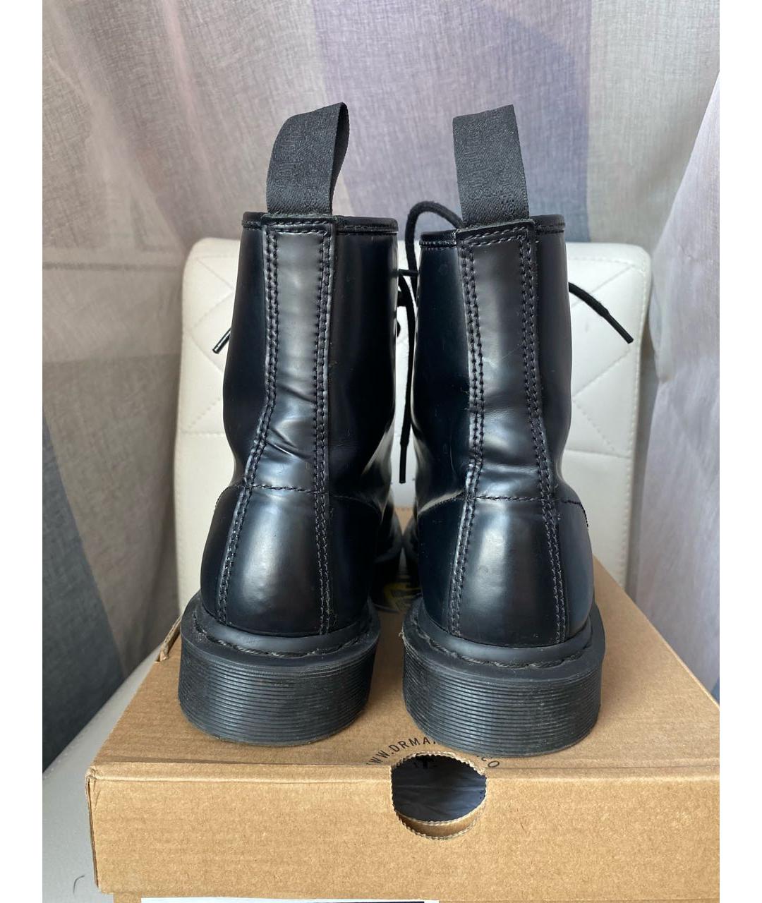 DR. MARTENS Черные кожаные ботинки, фото 4