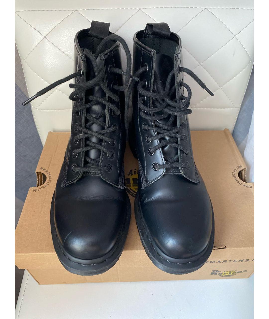 DR. MARTENS Черные кожаные ботинки, фото 2