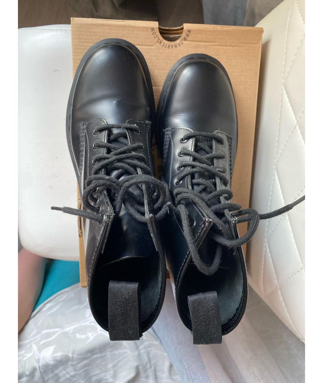 DR. MARTENS Черные кожаные ботинки, фото 3