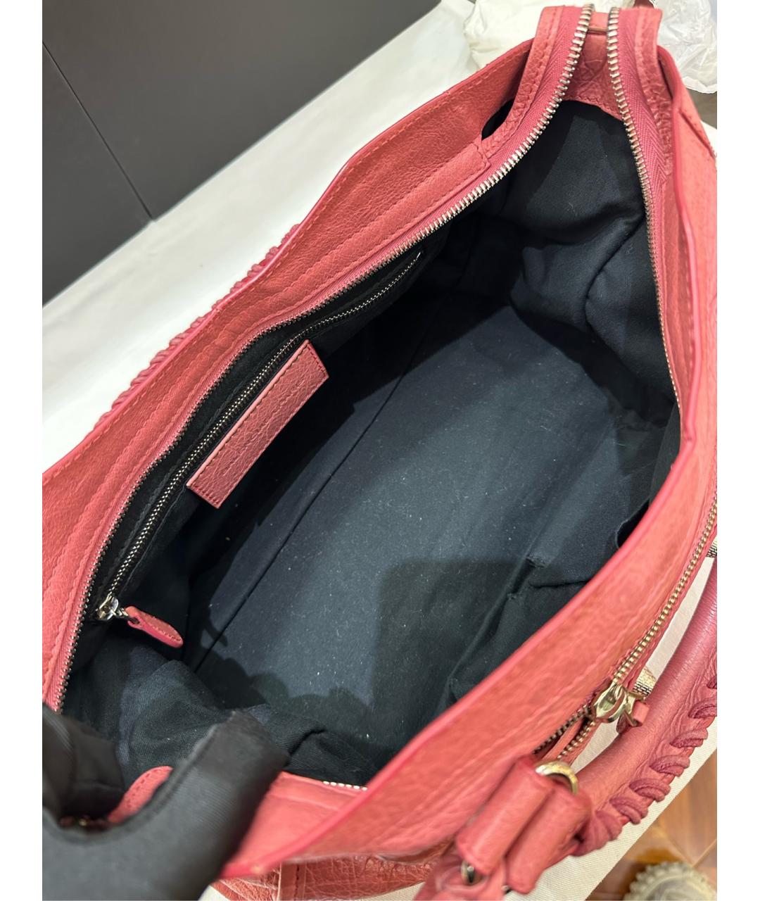 BALENCIAGA Розовая кожаная сумка через плечо, фото 5