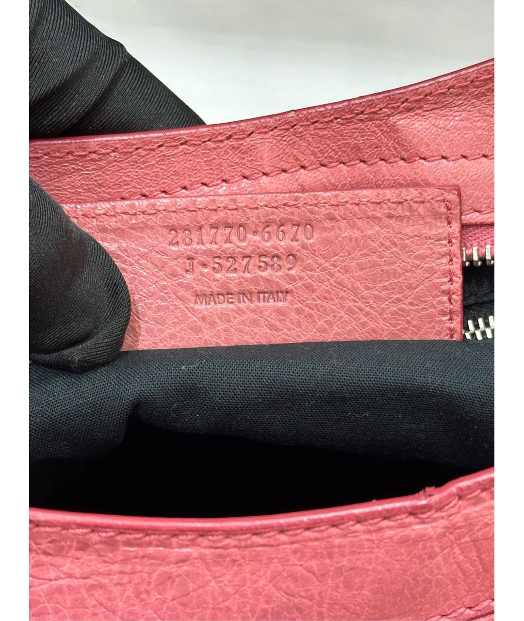 BALENCIAGA Розовая кожаная сумка через плечо, фото 6