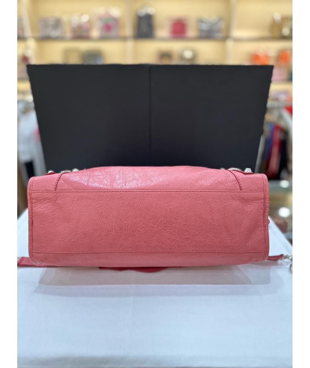 BALENCIAGA Розовая кожаная сумка через плечо, фото 8