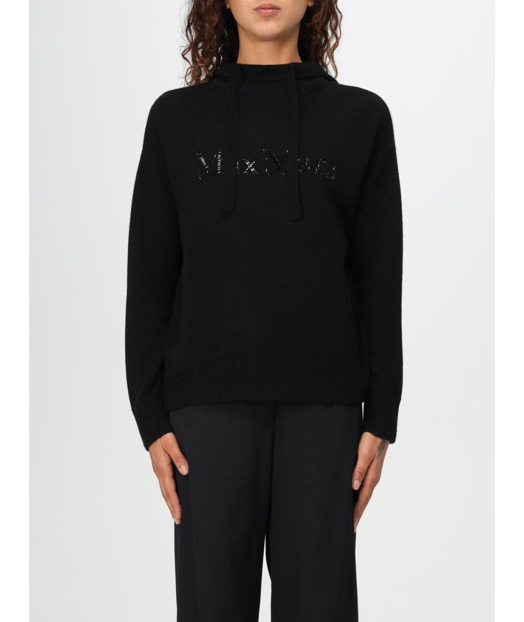 'S MAX MARA Черный хлопковый джемпер / свитер, фото 2