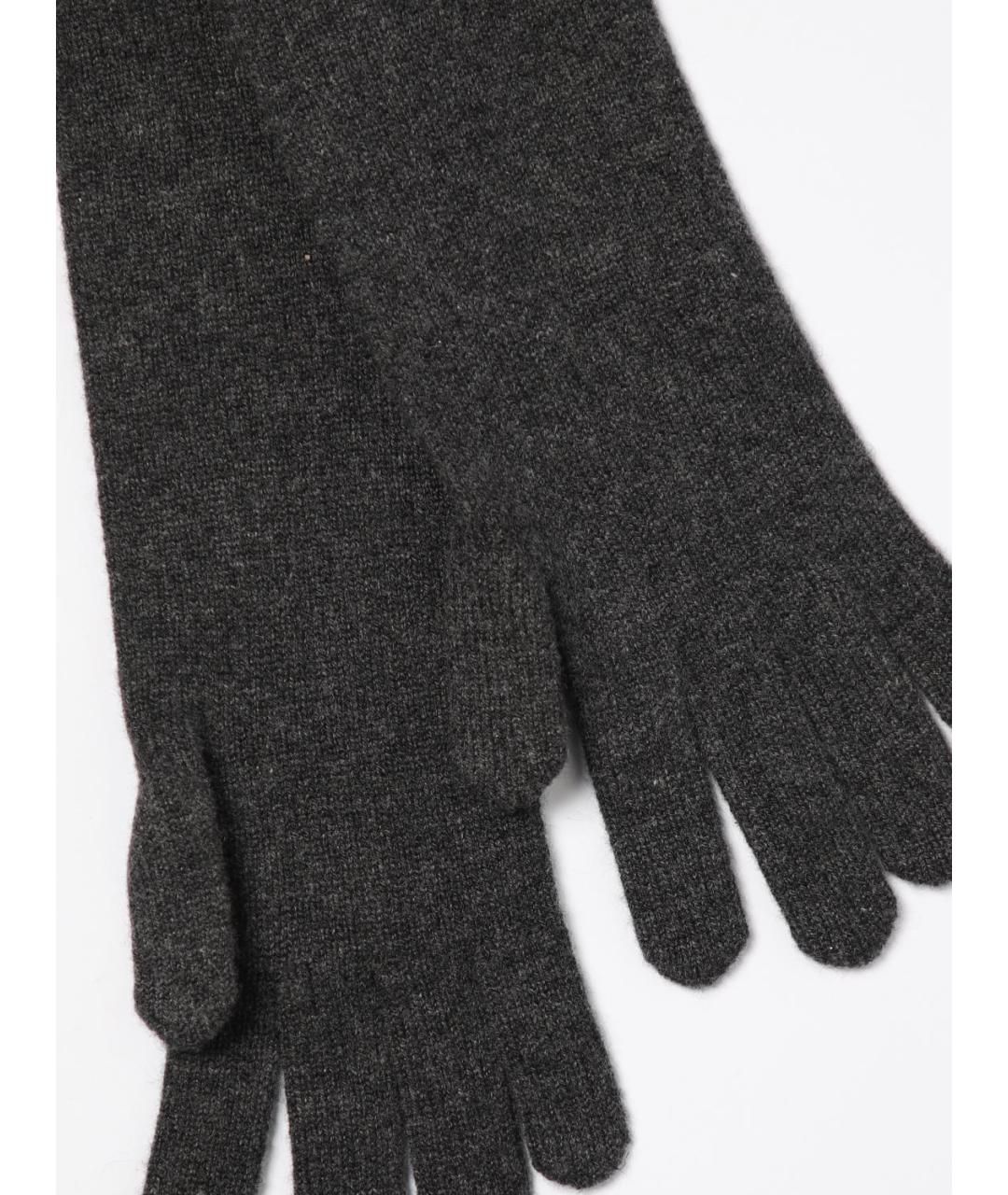 MAX MARA Серые перчатки, фото 2