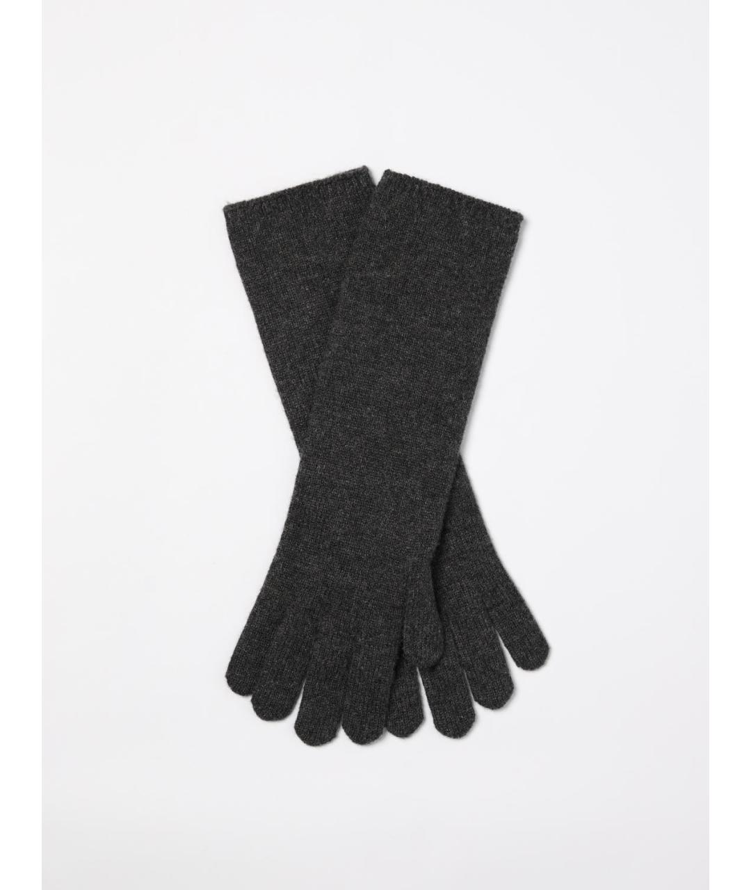 MAX MARA Серые перчатки, фото 3