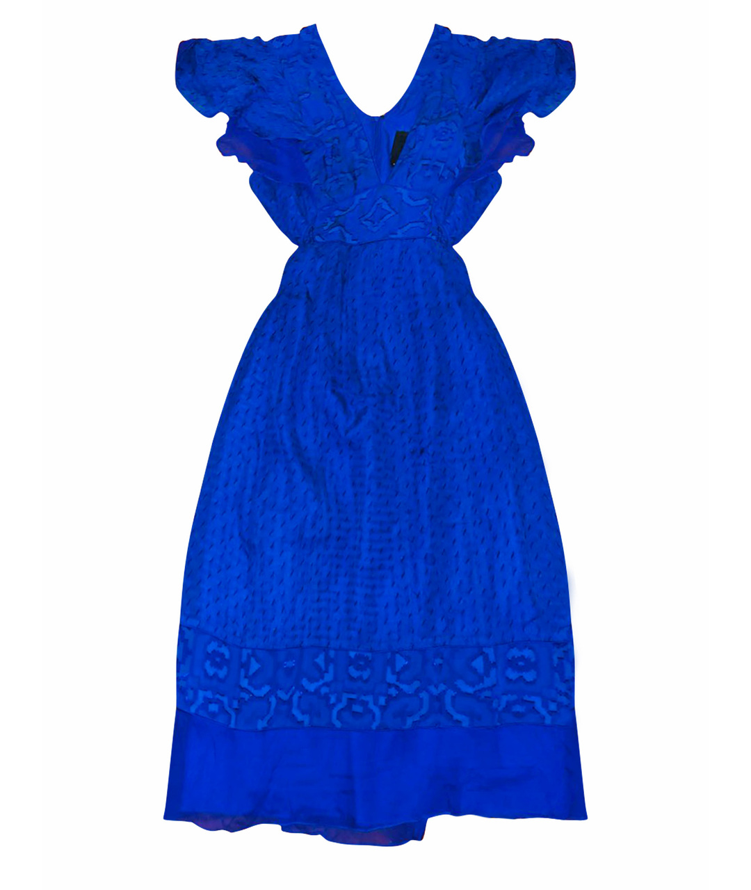 ANNA SUI Синее шелковое платье, фото 1