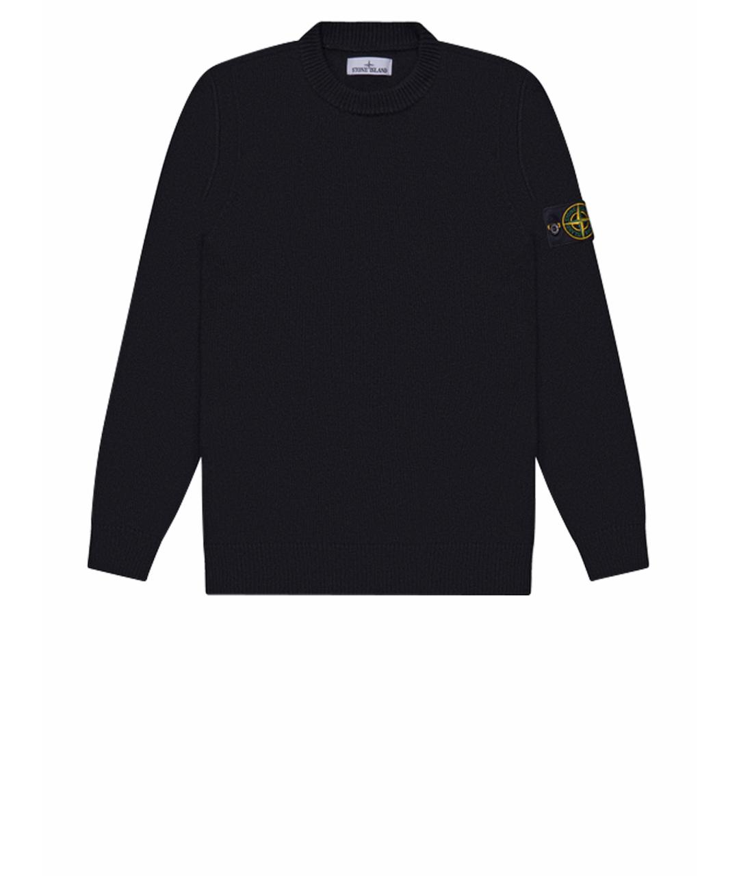 STONE ISLAND Темно-синий хлопковый джемпер / свитер, фото 1