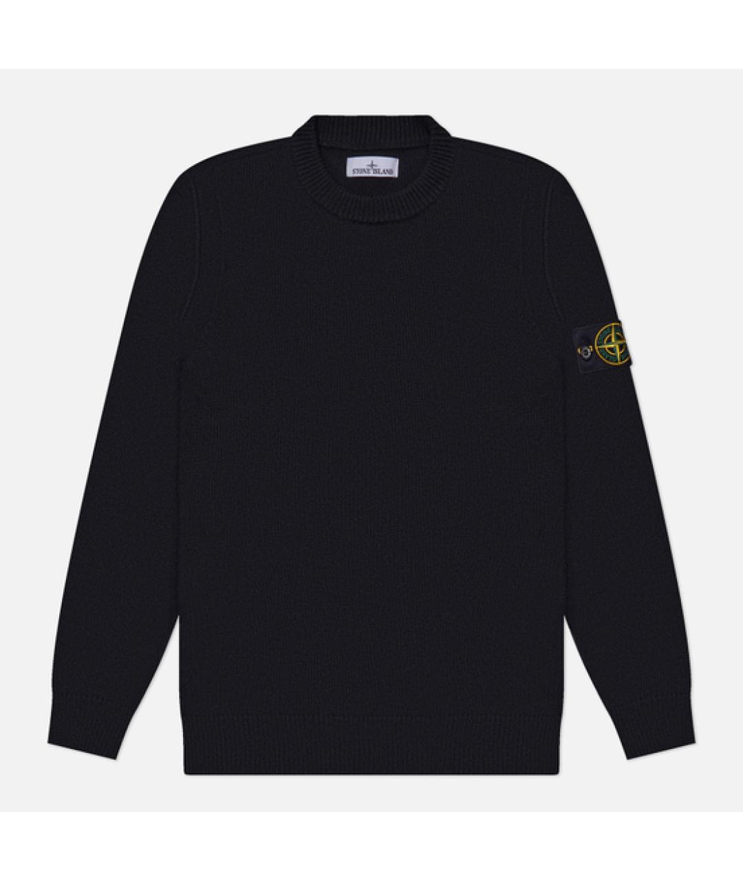 STONE ISLAND Темно-синий хлопковый джемпер / свитер, фото 7