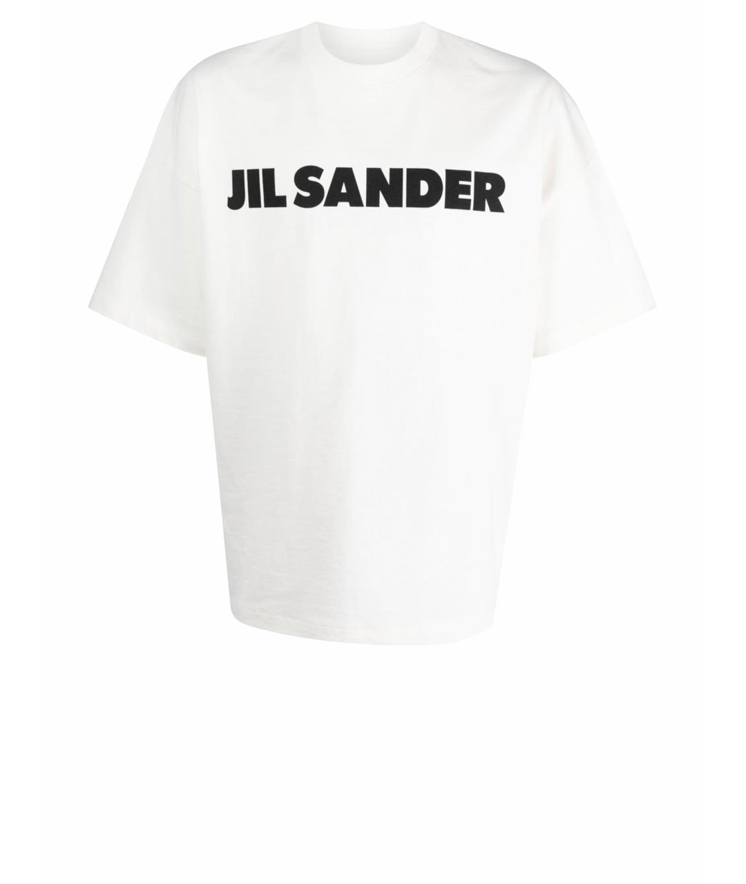 JIL SANDER Белая хлопковая футболка, фото 1