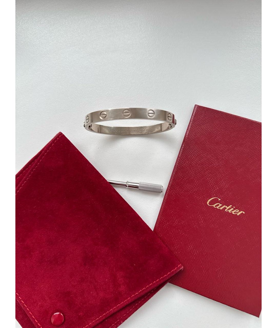 CARTIER Серебрянный браслет из белого золота, фото 5